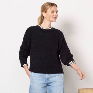 Evereve Sanctuary Mila Black Pullover Crew Neck Sweater Size Small